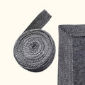 Grey twill tape for finishing the back of a rug