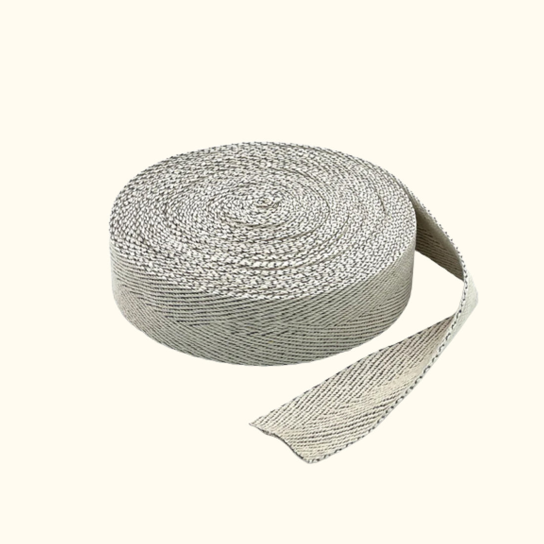 White Twill tape for finishing the back of a rug